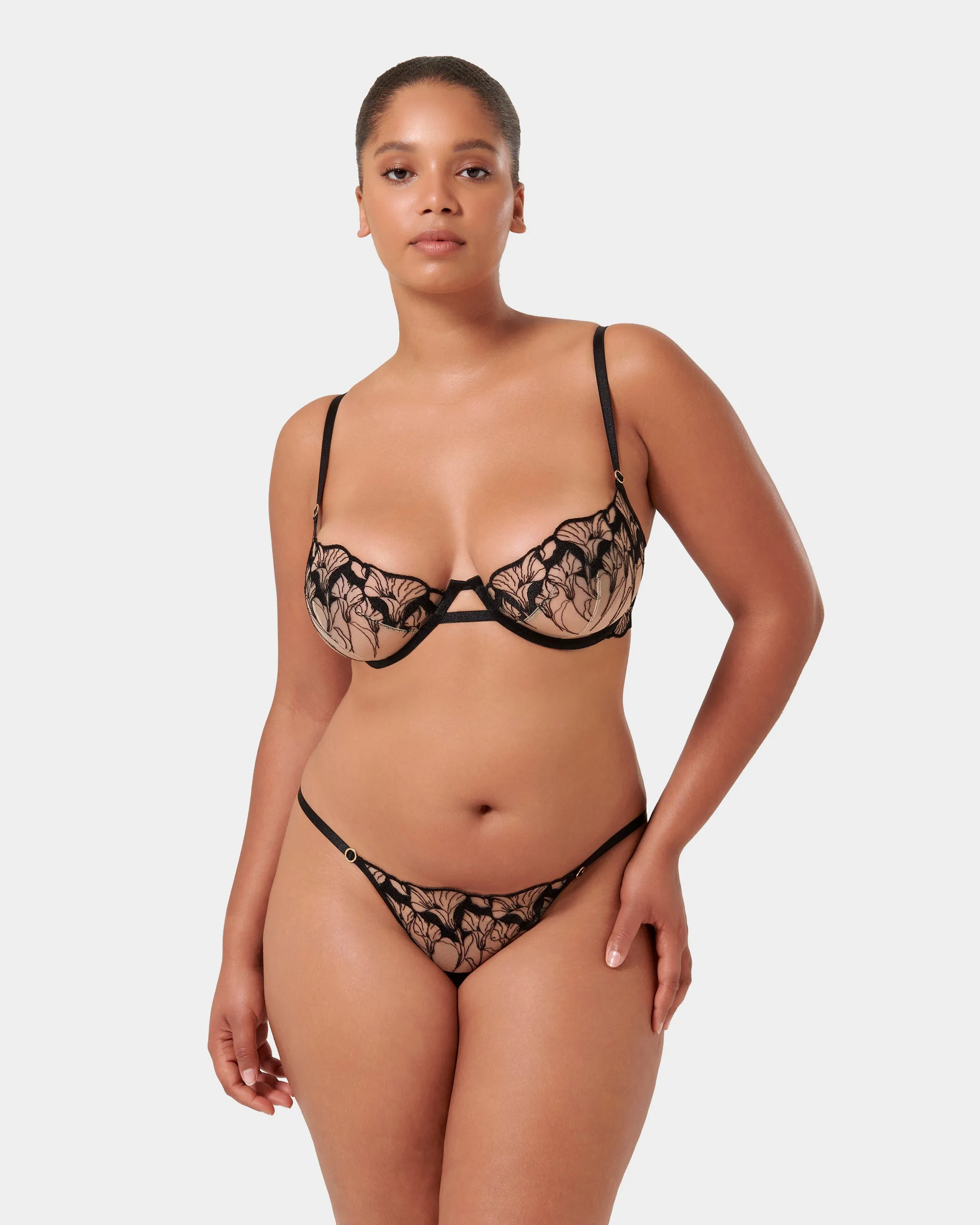 Kalmia Wired Bra Black/Sheer