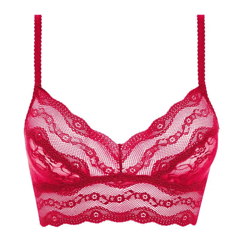 Lace Kiss Crimson Red Bralette - BTemptd