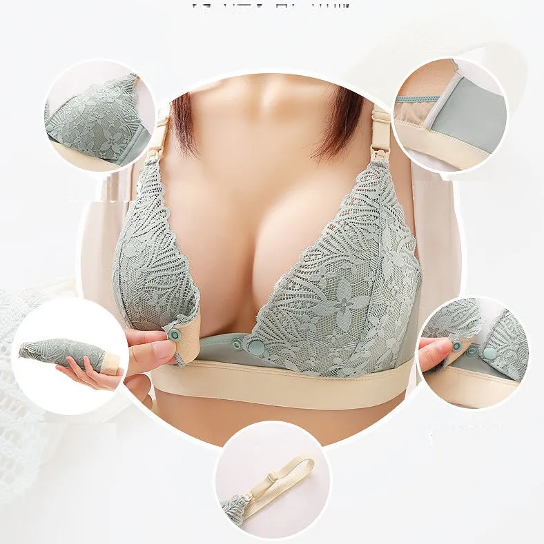 Lace Maternity Bra Front Buckle Nursing Bras Seamless Vest Clothes For Pregnant Women Underwear Breastfeeding Bra wholesale