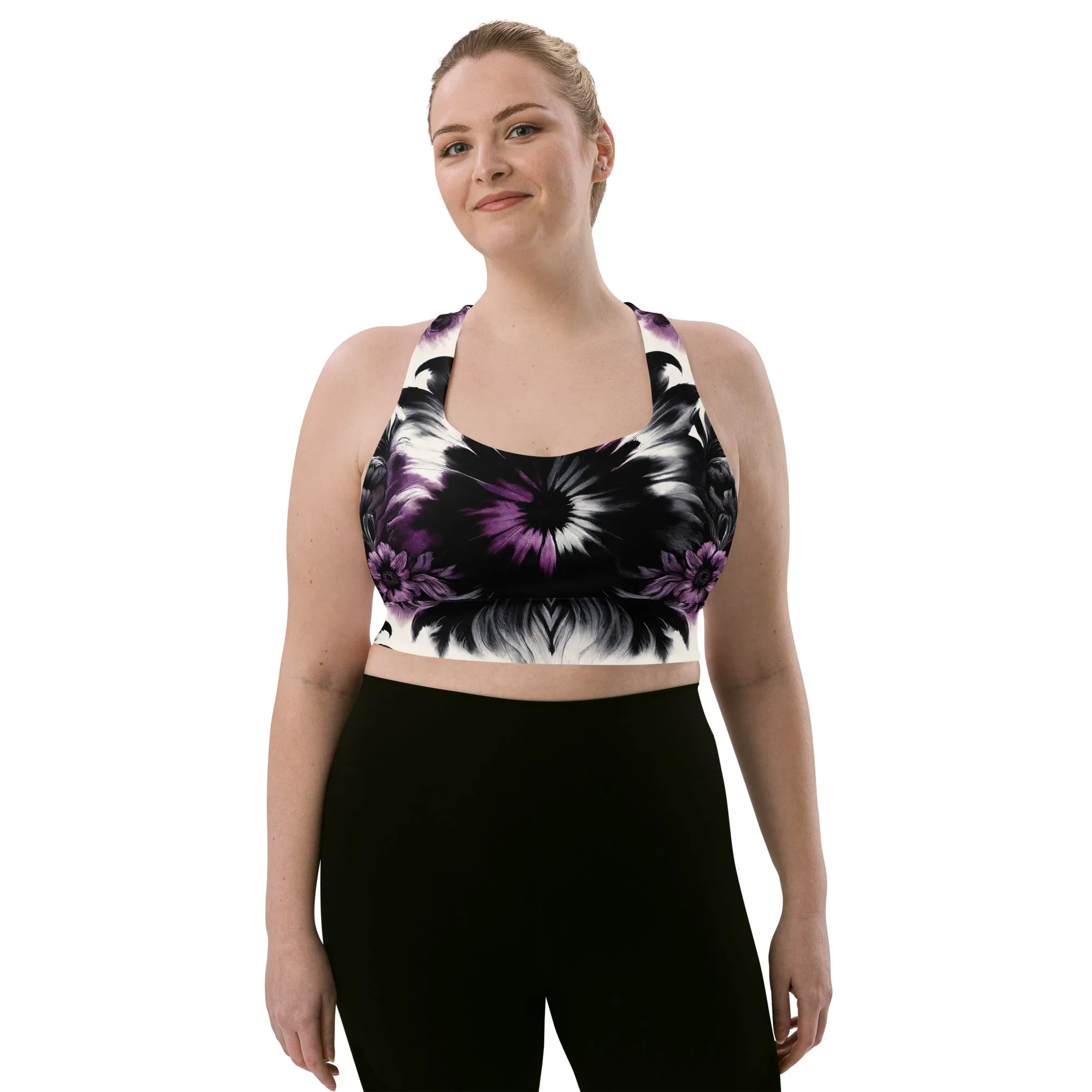 Longline Sports Bra Nightshade Pulse