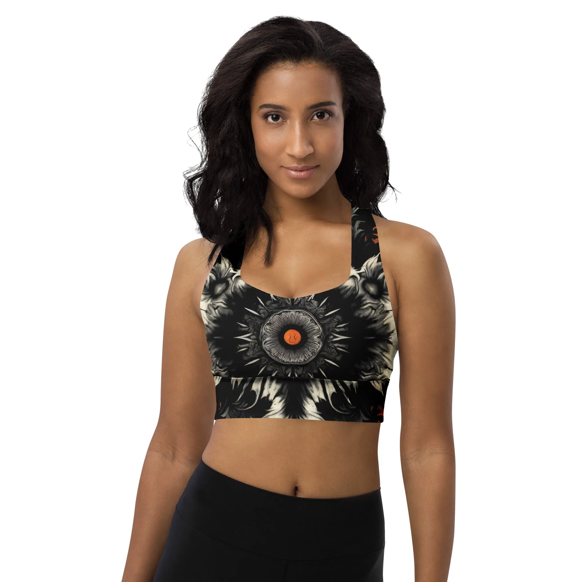 Longline Sports Bra Pumpkin Patch