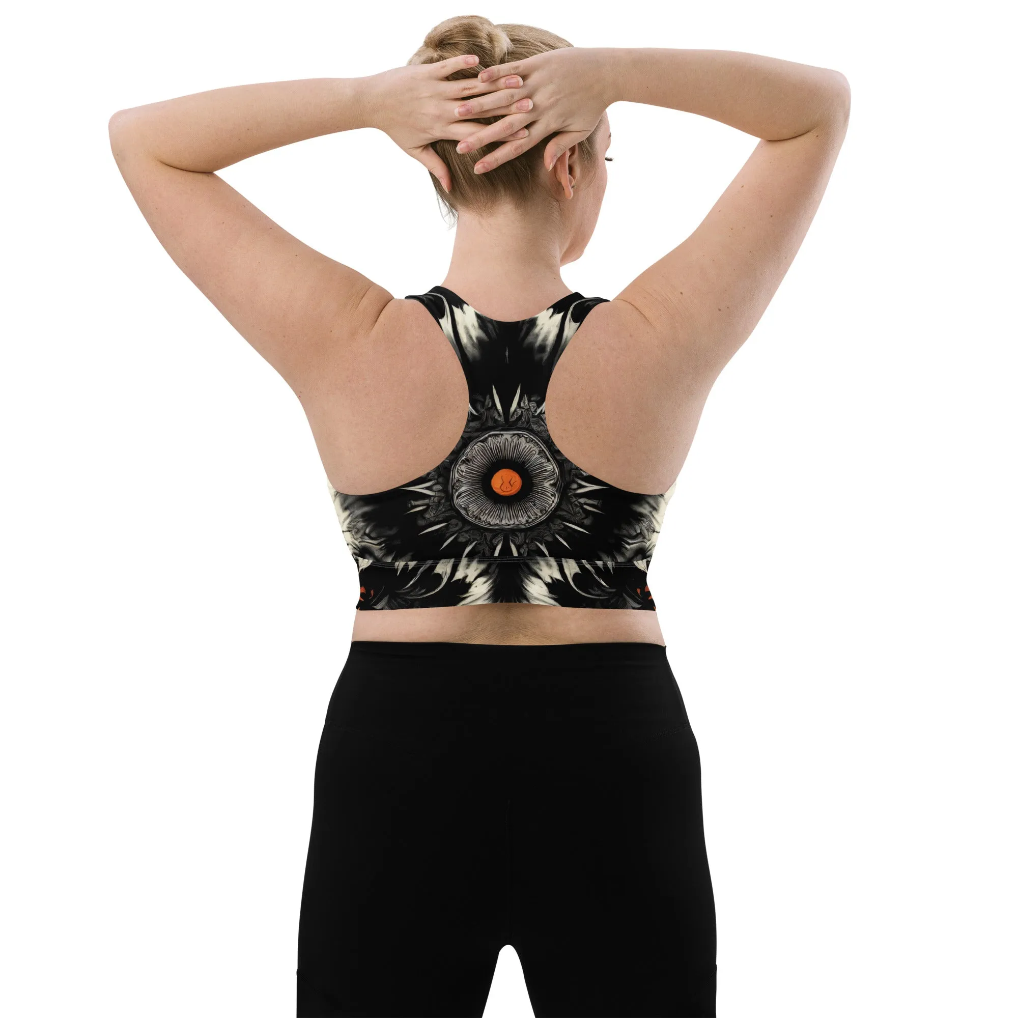 Longline Sports Bra Pumpkin Patch