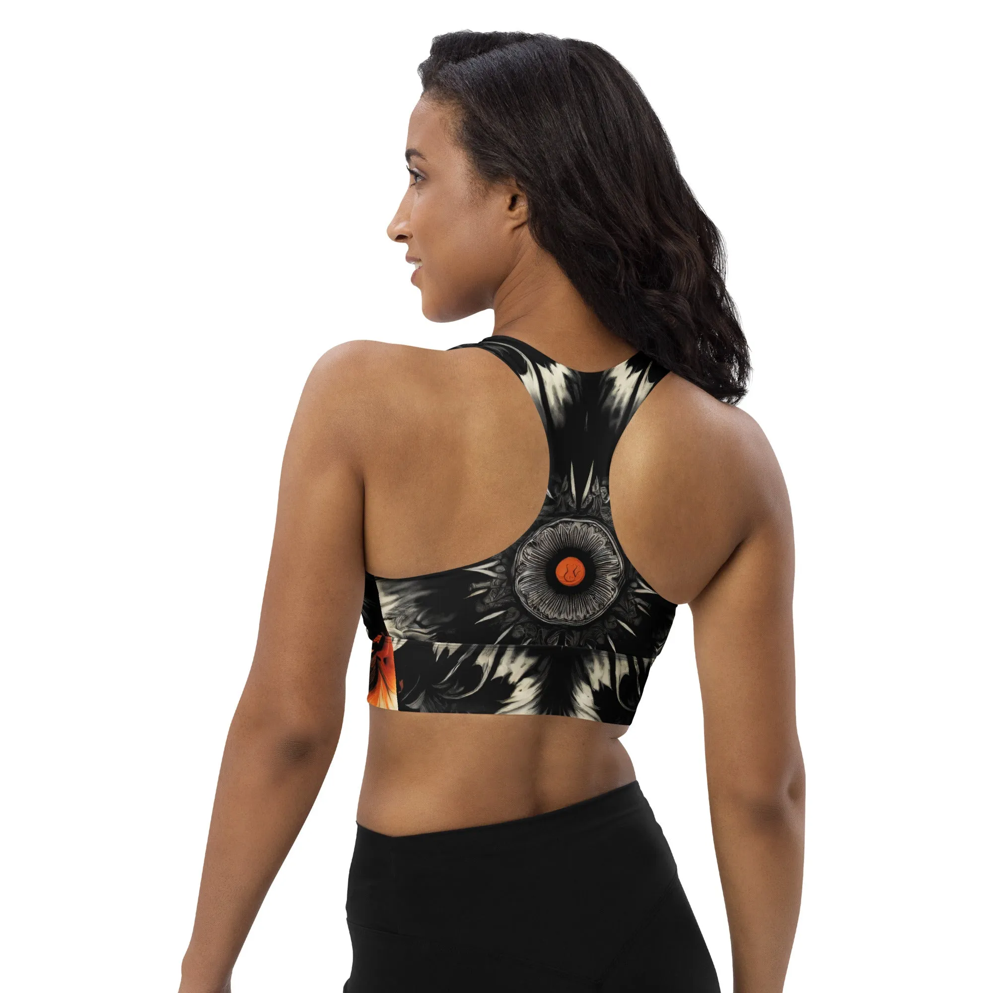 Longline Sports Bra Pumpkin Patch