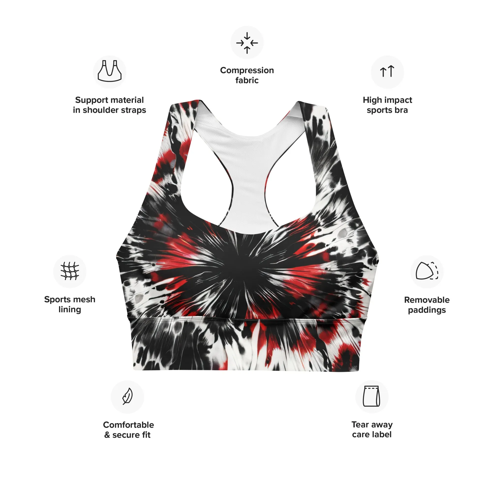 Longline Sports Bra Vampire's Veil