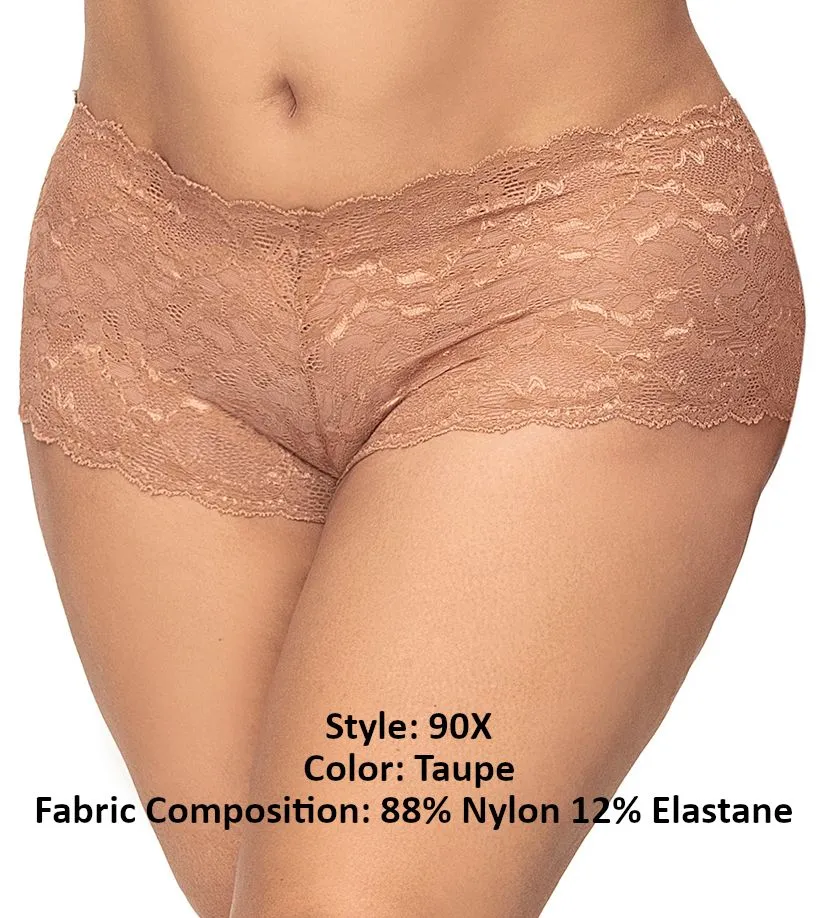 Mapale 90X Curvy Size Lace Boyshort Color Taupe