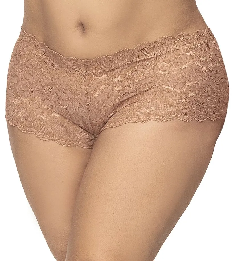 Mapale 90X Curvy Size Lace Boyshort Color Taupe