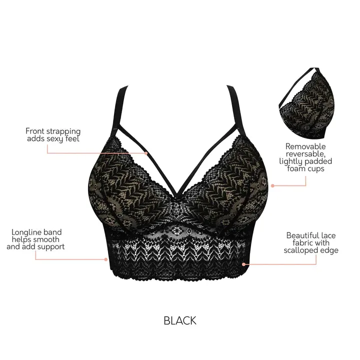 Mia Lace Bralette In Black - Parfait