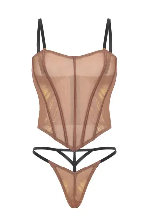 Nova Iridescent Bustier Set • Curve