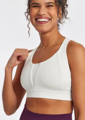 Oiselle | Double Breasted Bra | Women's | White