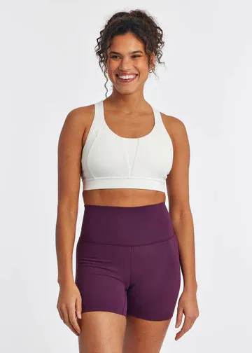 Oiselle | Double Breasted Bra | Women's | White