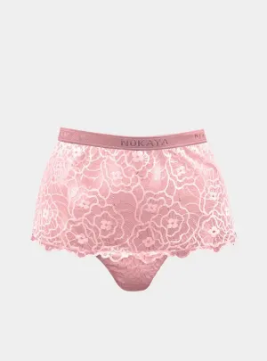 Pink Born in Ukraine High Waist Lace Briefs