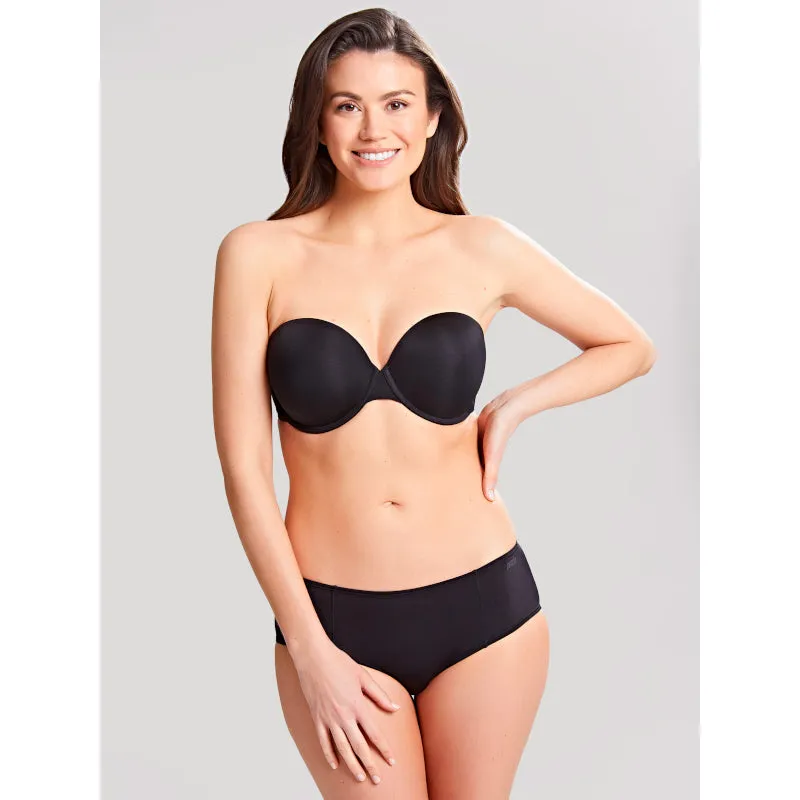 Porcelain Elan Strapless Bra Black - Panache