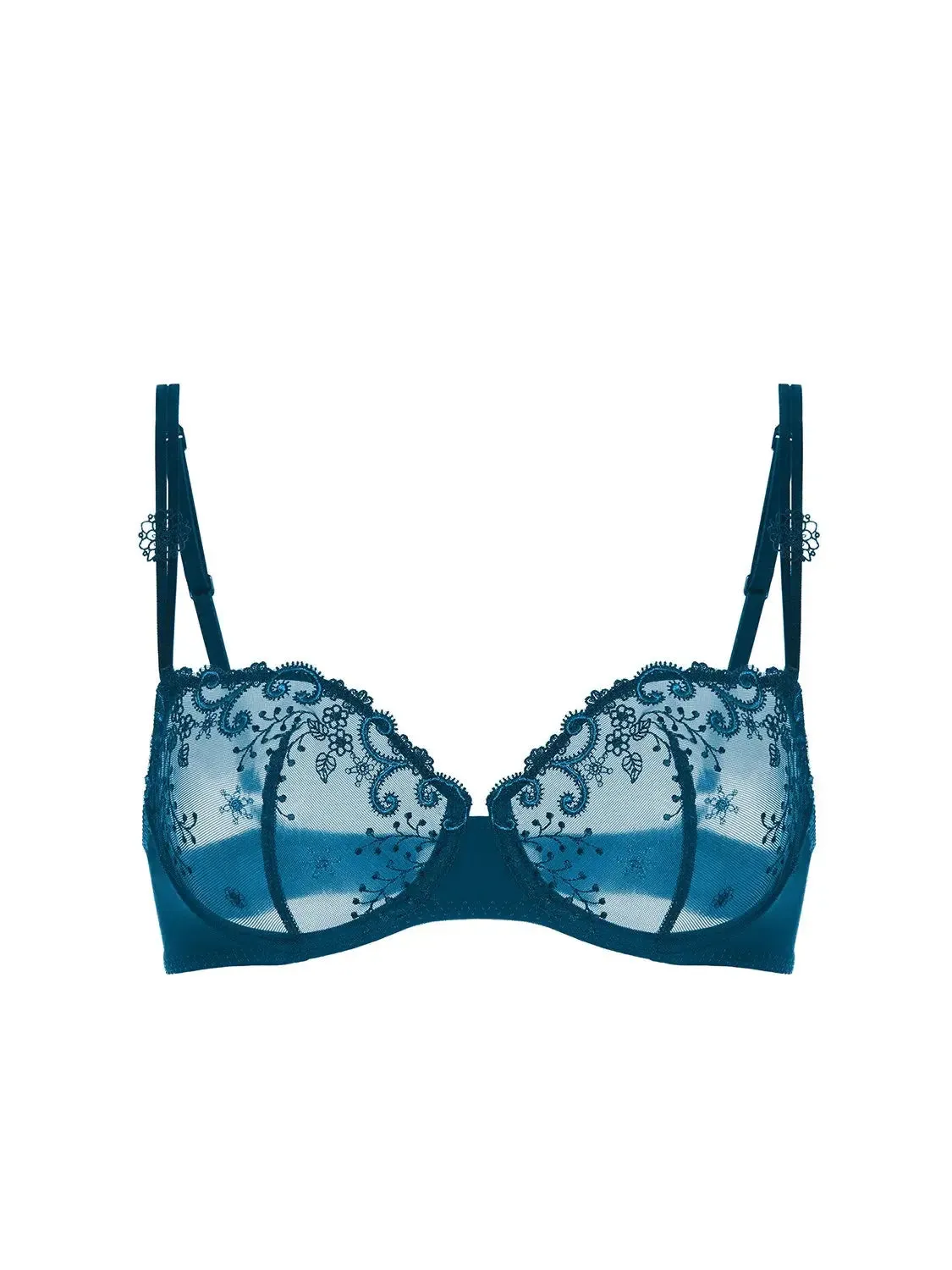 Prestige Blue Delice Sheer Demi Bra