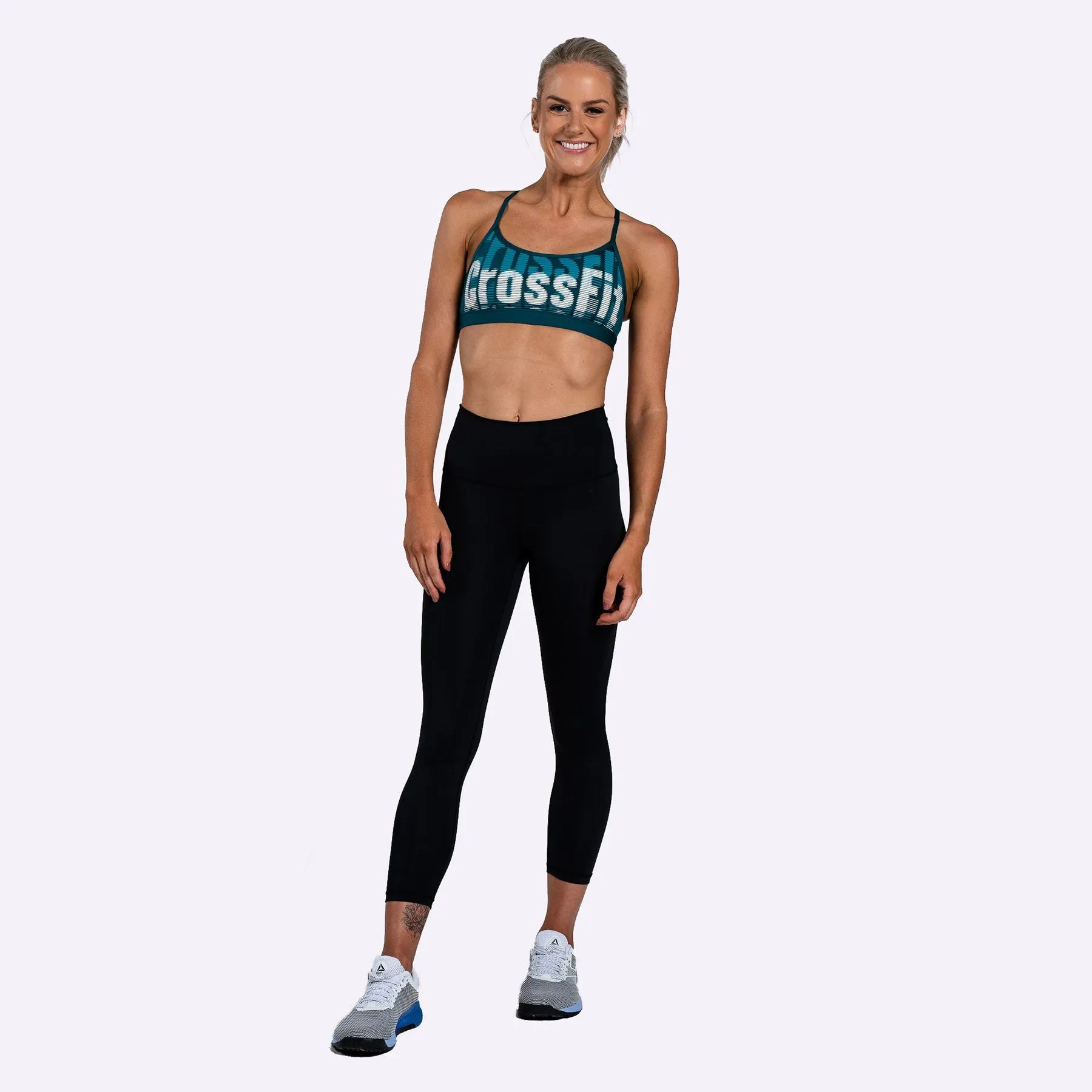 Reebok - Women's CrossFit Medium-Impact Skinny Bra - HERITAGE TEAL