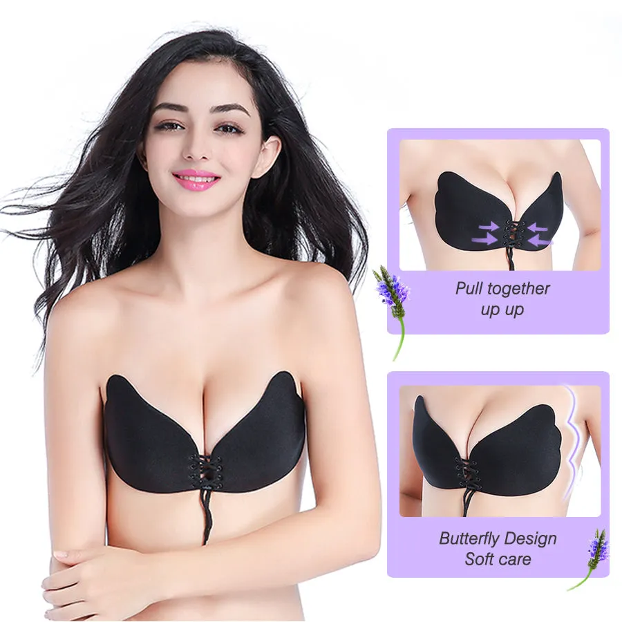 Seamless Strapless Silicone Push Up Bra Wire Free Invisible Bra