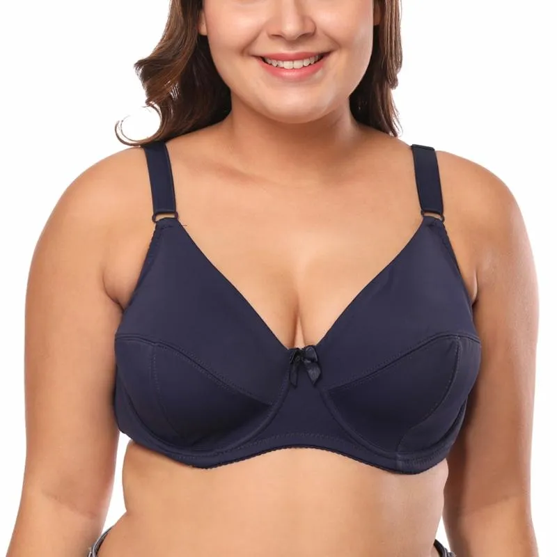 Sexy Women's Bra Unlined D Cup Lingerie Underwire Bras Plus Size Brassiere 36D-46DD