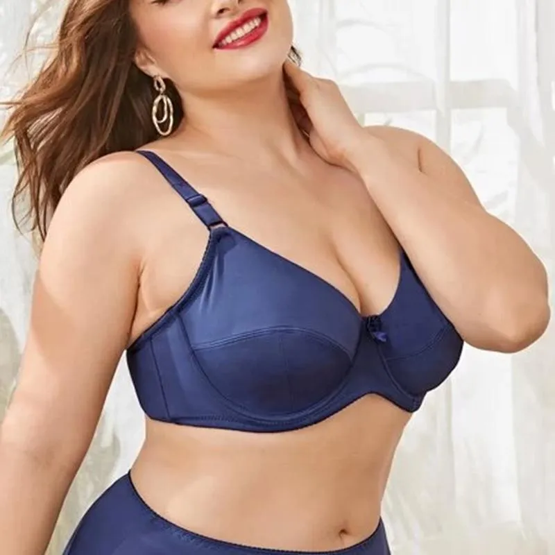 Sexy Women's Bra Unlined D Cup Lingerie Underwire Bras Plus Size Brassiere 36D-46DD