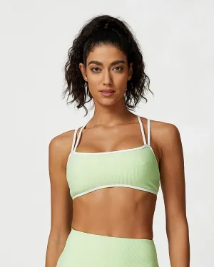 SheCurve®Ribbed Strappy Support Sports Bra