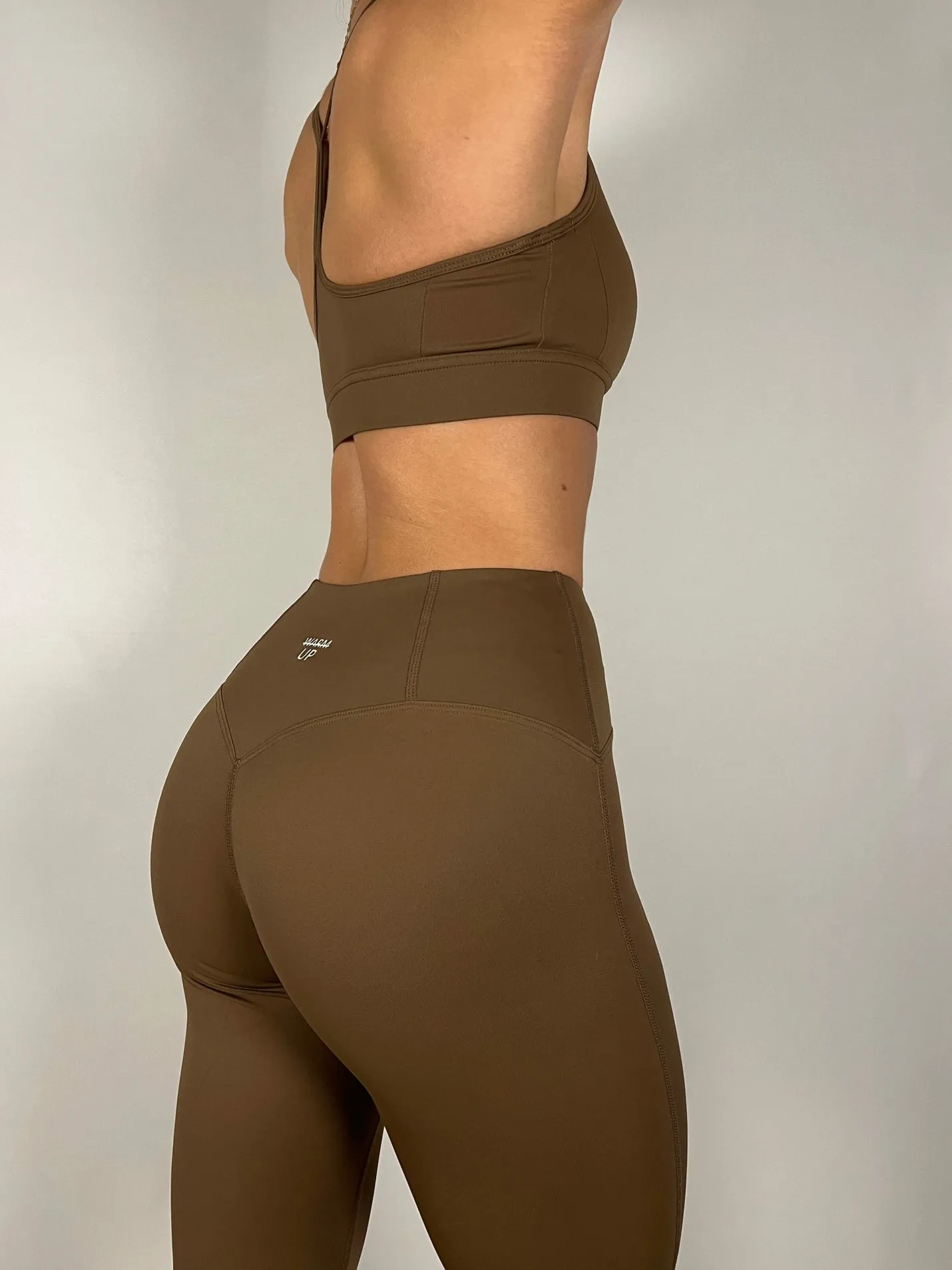 Soft Brown Y Sports Bra