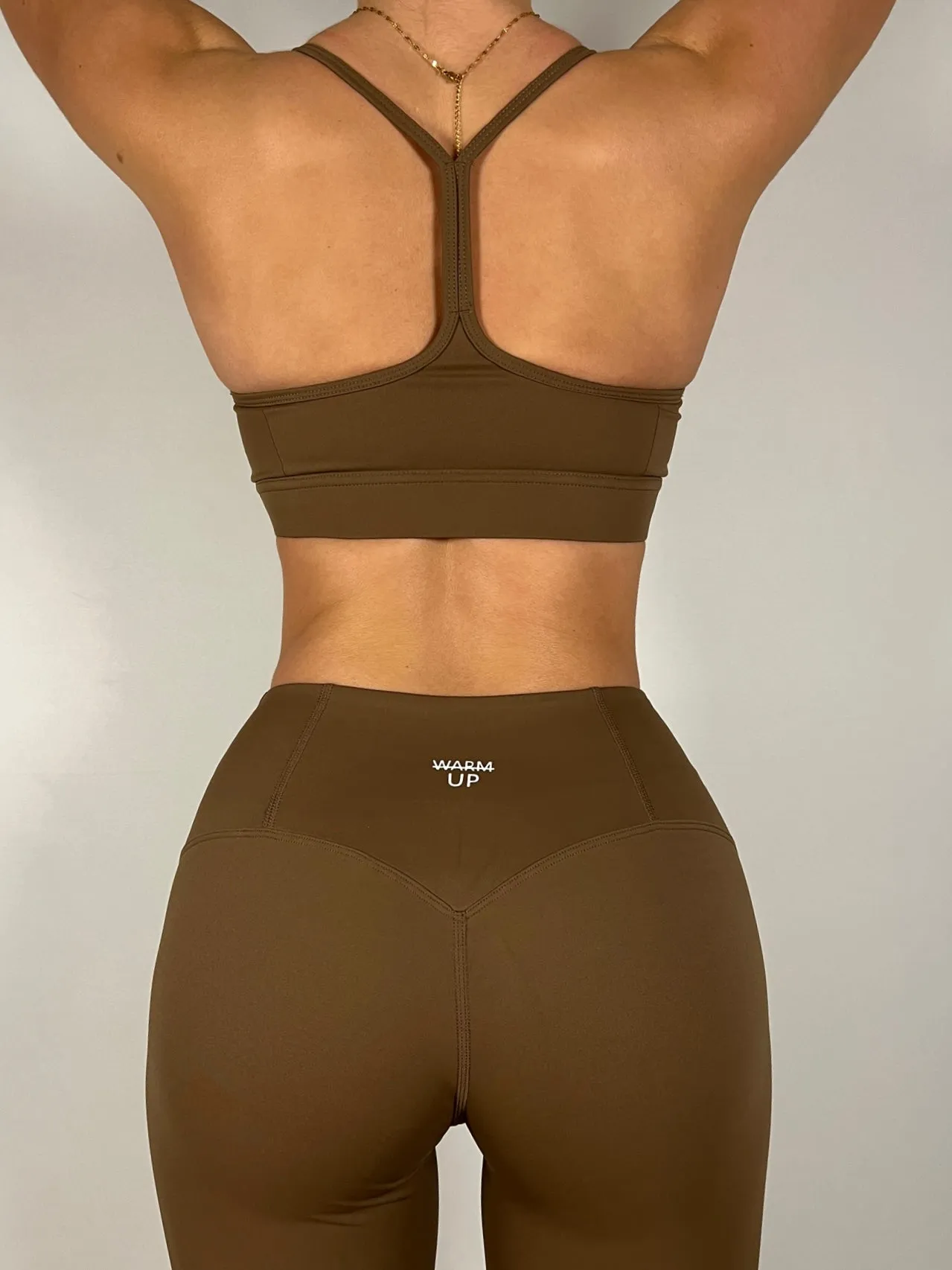 Soft Brown Y Sports Bra