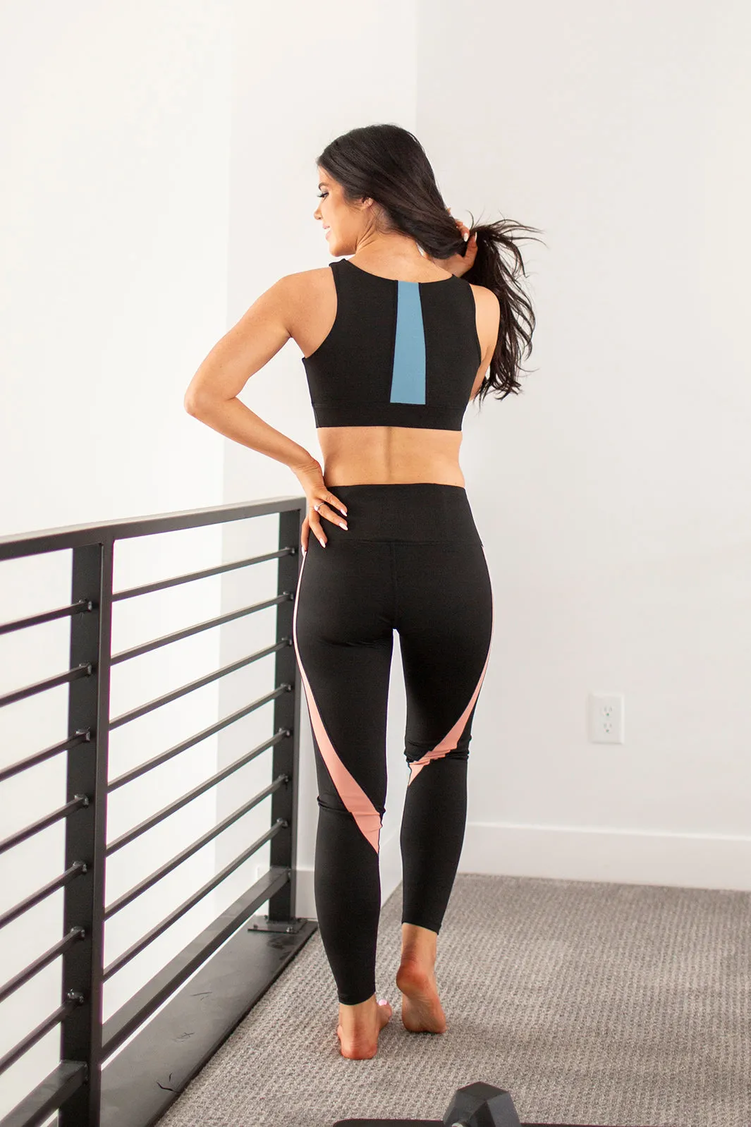 Sporty Striped Fitness Set