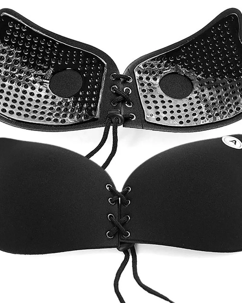 Sticky Push Up Adhesive Invisible Backless Bra Magic Nipple Covers Strapless Bra