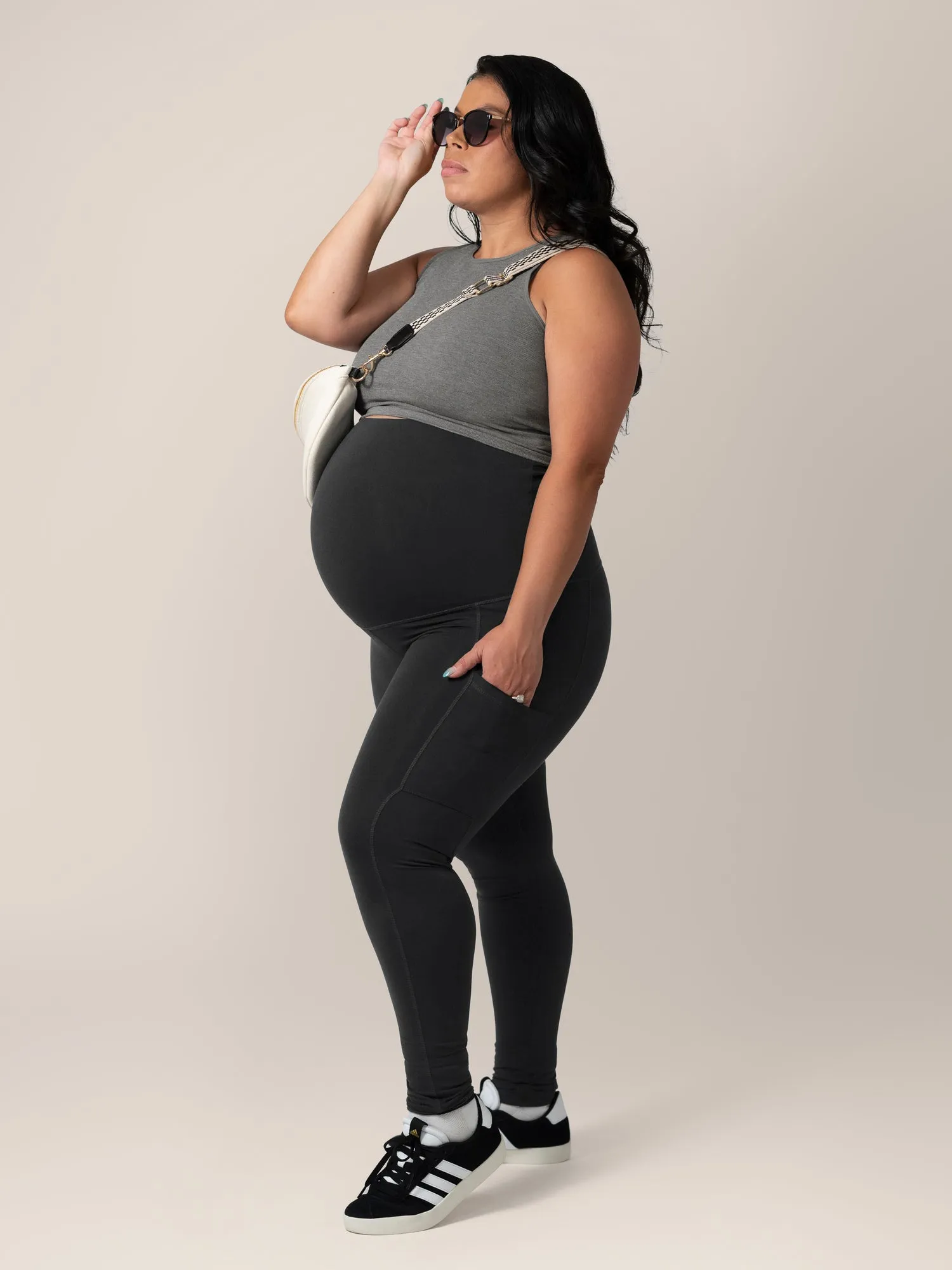 Sublime® Bamboo Maternity & Nursing Longline Bra | Charcoal