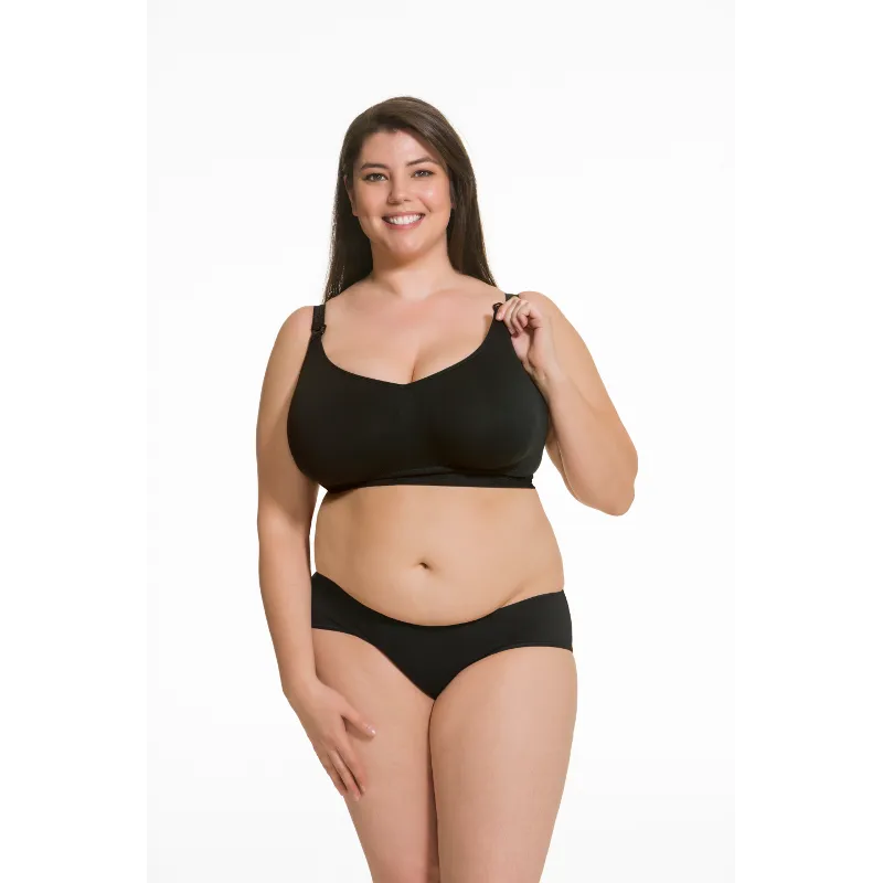 Sugar Candy Nursing Maternity Bralette Black - Cake