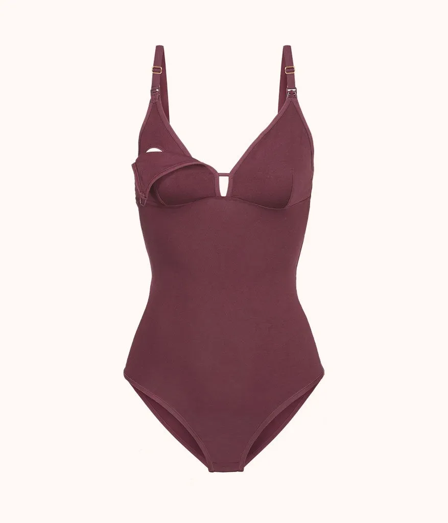 The All-Day Nursing Bodysuit: Plum