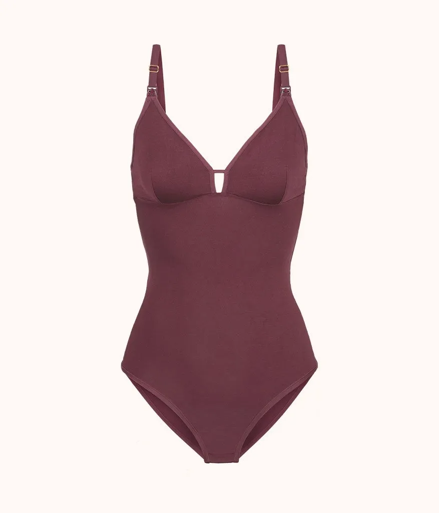 The All-Day Nursing Bodysuit: Plum