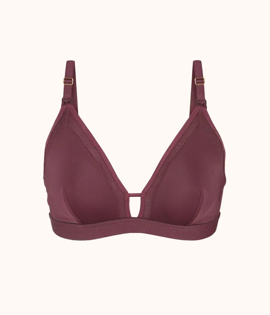 The Busty Nursing Bralette: Plum