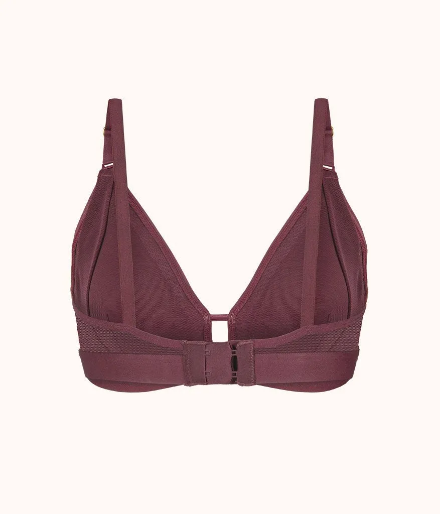 The Busty Nursing Bralette: Plum