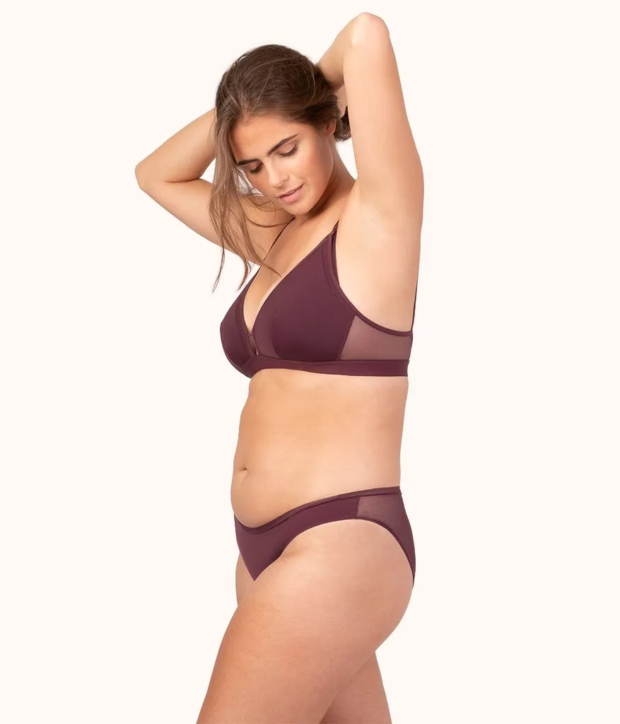 The Busty Nursing Bralette: Plum