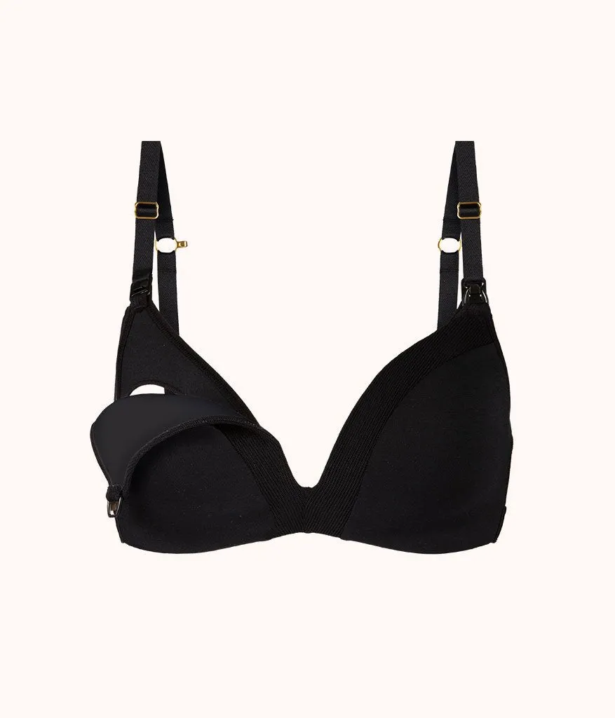 The No-Wire Nursing Bra: Jet Black