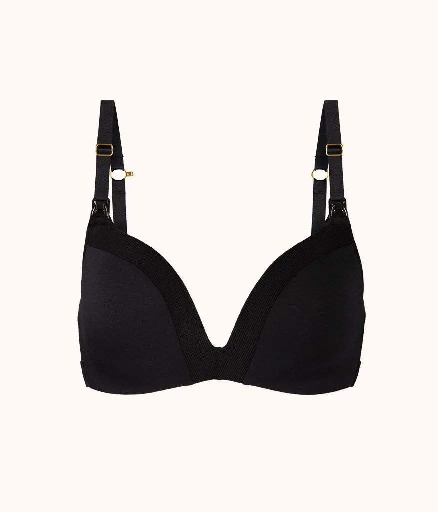 The No-Wire Nursing Bra: Jet Black