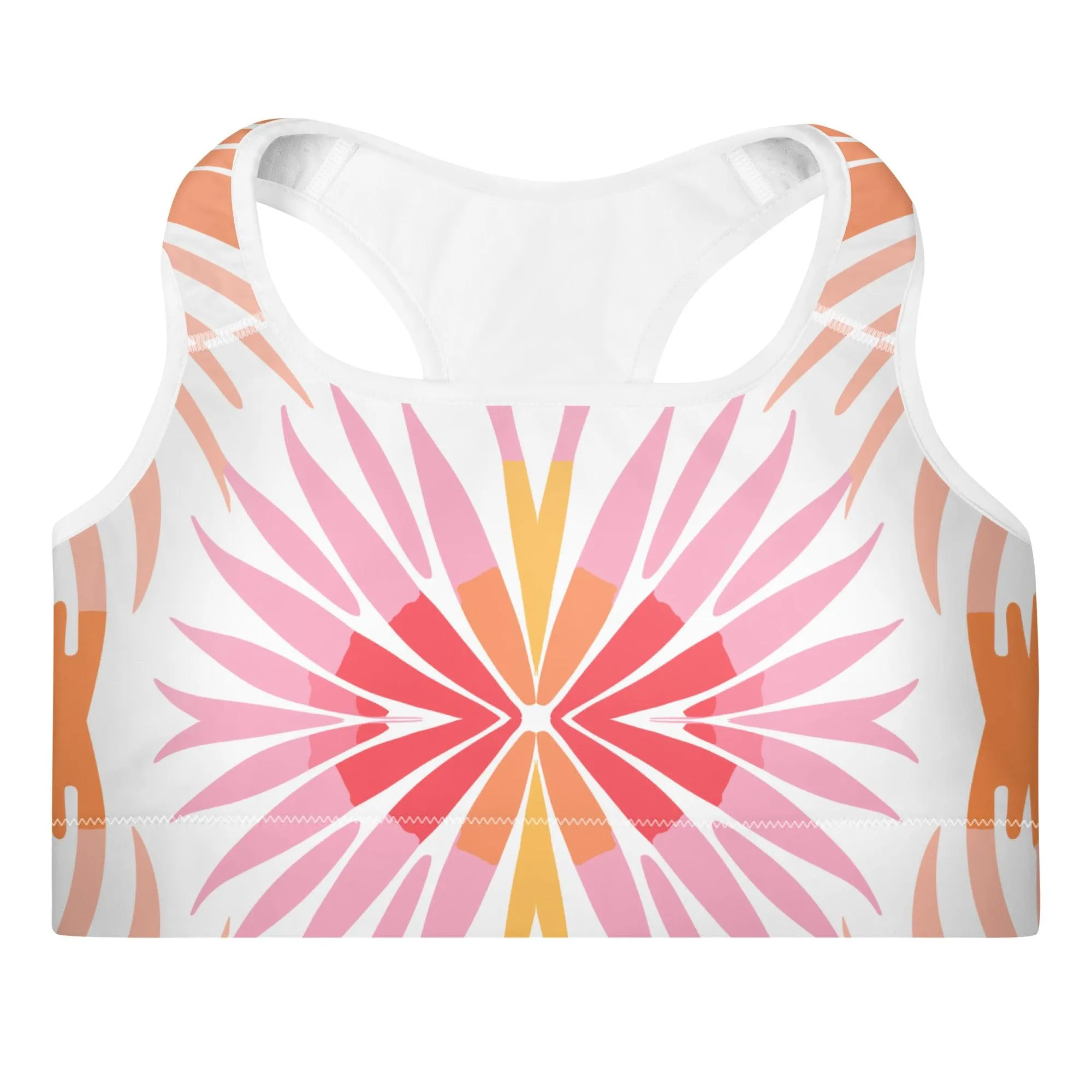 Tie-dye Padded Sports Bra Peachy Coral Reef