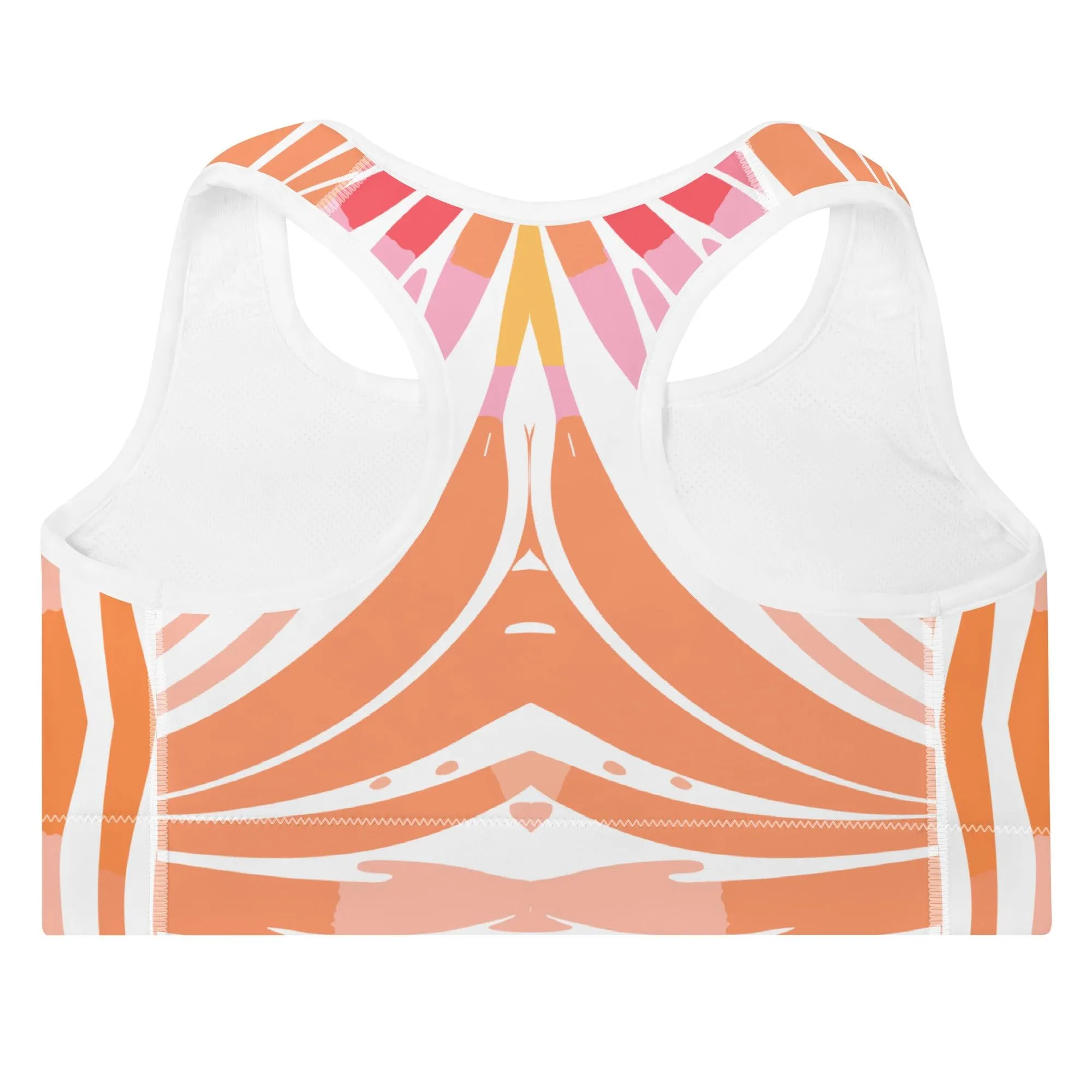 Tie-dye Padded Sports Bra Peachy Coral Reef