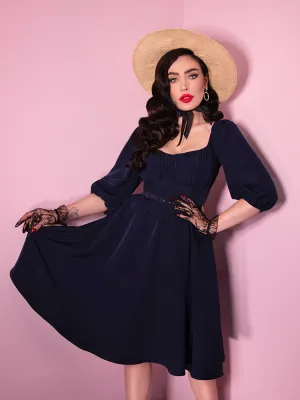 Vacation Dress in Navy Blue - Vixen by Micheline Pitt