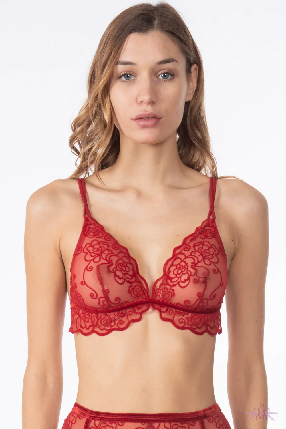 Valery Prestige Camelia Red Triangle Bra