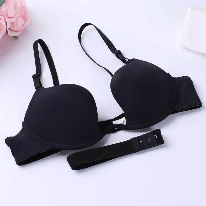 Women's Underwear Push Up Bralette Top Bra Lingerie Deep U Ultra Low Cut Backless Chest Multi-wear Wedding Dress Open Back Single Bra